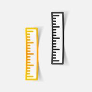 realistic design element ruler N125
