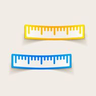 realistic design element ruler N126