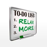 relax more on to-do list whiteboard