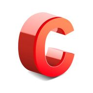 3d red letter C N2