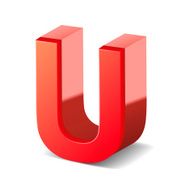 3d red letter U N5