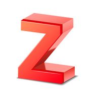 3d red letter Z N4