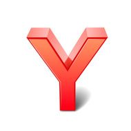 3d red letter Y N3