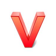 3d red letter V N4