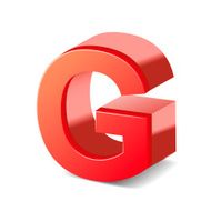 3d red letter G N5