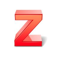 3d red letter Z N5