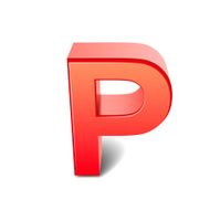 3d red letter P N4