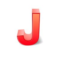 3d red letter J N3
