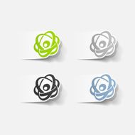 realistic design element atom N73