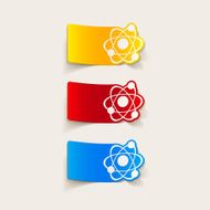 realistic design element atom N74