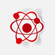 realistic design element atom N76