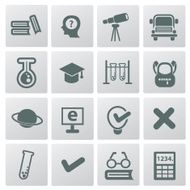 Education icon set vector