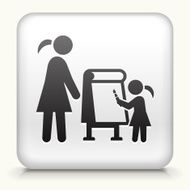 Square Button with Drawing Tutor N2