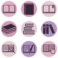 Vector Set of Books Icons N8