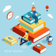 Read books concept N2