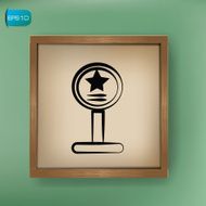 Trophy drawing sign on blackboard background vector