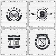 Set of school emblems