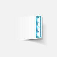 realistic design element ruler N128