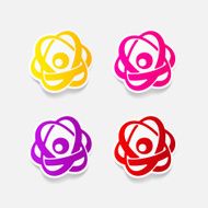 realistic design element atom N77