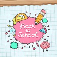 Cute cartoon characters Back to school background N16