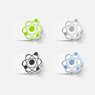 realistic design element atom N78