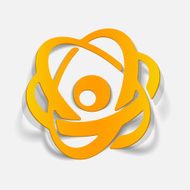 realistic design element atom N79
