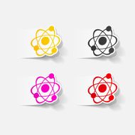 realistic design element atom N80
