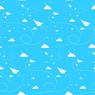 paper planes clouds