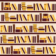 vector abstract bookshelf- Illustration N2