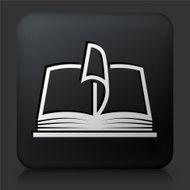 Black Square Button with Book Icon N20