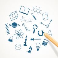 Vector Hand Drawn Science Icons