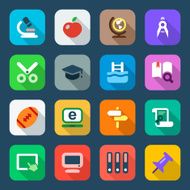 flat school iconset 2 colorful