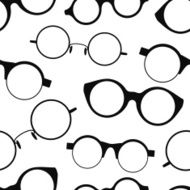 Seamless pattern with retro glasses