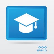 Education sign button vector