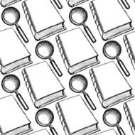 Sketch book and zoom in vintage style N3