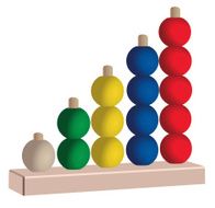 Vector format of vertical colored abacus toy