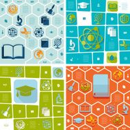 Education flat infographic N115