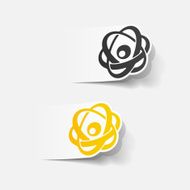 realistic design element atom N81