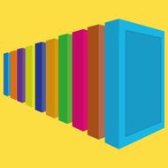 Group Of Colorful Books Illustration Isolated N10