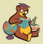 Scholarly Bear Reading N2