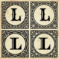 Old Paper with Decorative Letter L
