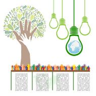 Go green concept Save world vector Illustration N18