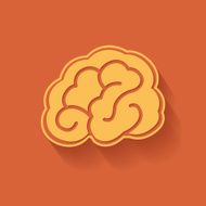 Brain symbol clean vector N2