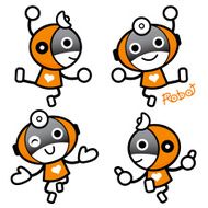 Flexibility as possible a sets of Robot Mascot