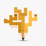 Vector concept pencil element design N2