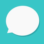 Vector modern flat bubble speech