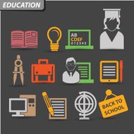 Education Icons set 2 vector