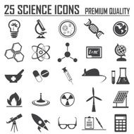25 science icons set Premium Quality