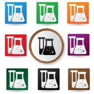 Chemical symbol Color buttons vector