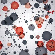 Ink splats on a copybook page seamless background
